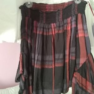 Off the shoulder plaid top